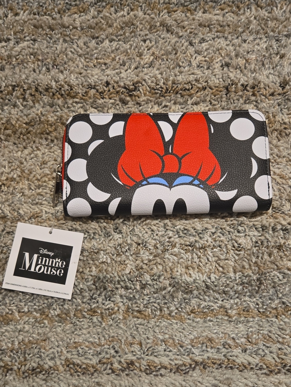 Disney Minnie Mouse Polka Dot Zip Wallet - Black, White & Red